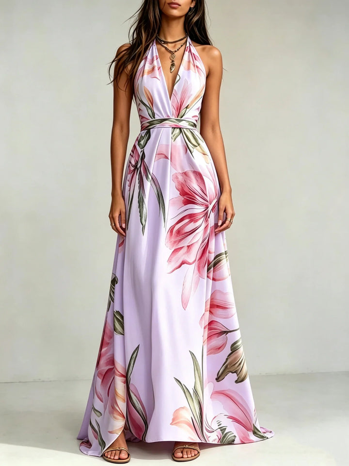 Loraine Floral Maxi Wedding Guest Dress
