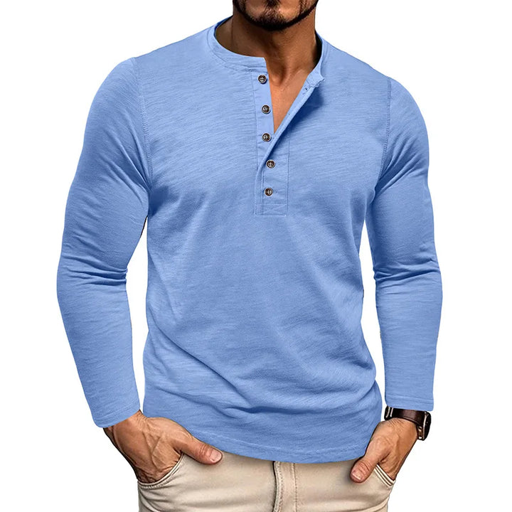 Jacob Breathable Henley Long Sleeve Shirt