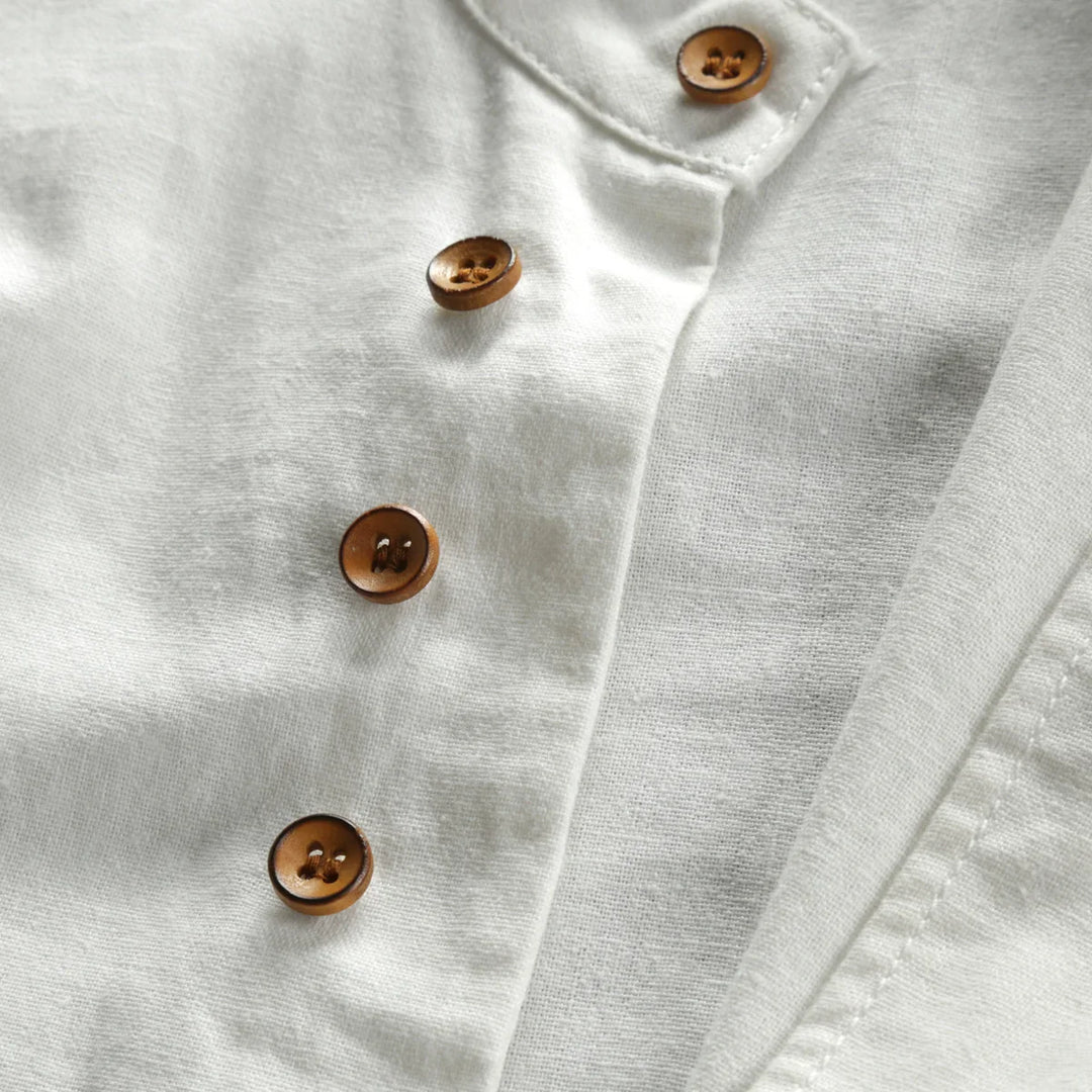 Warren Slim Fit Linen Henley Shirt