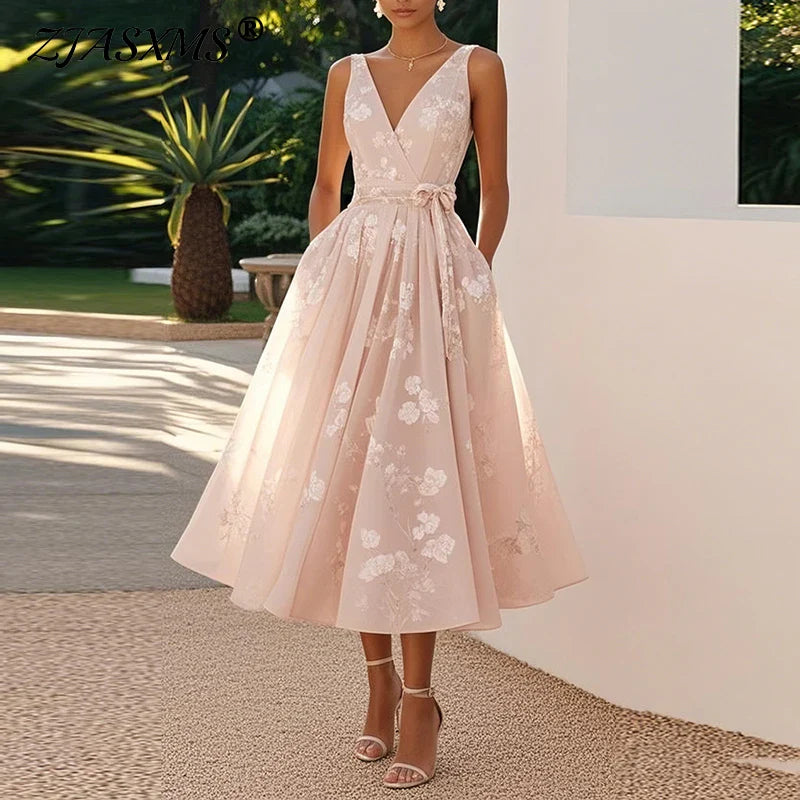 Marjorie Printed A Line Dress