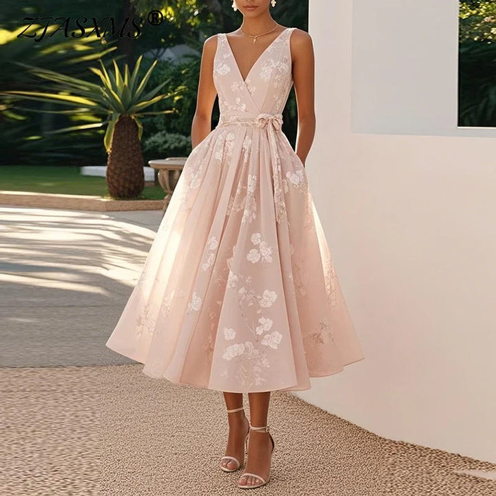 Marjorie Printed A Line Dress