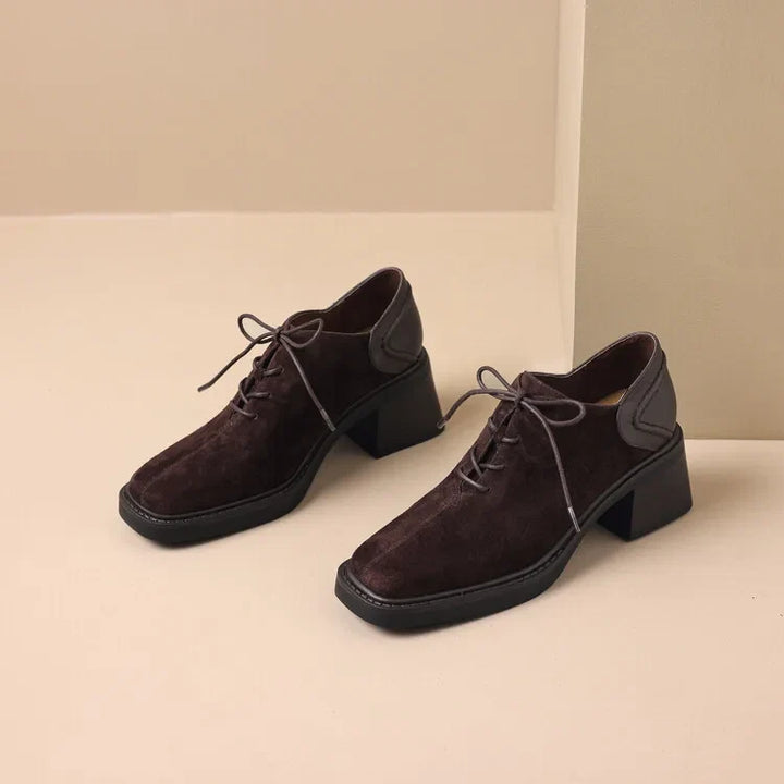 Harper Suede Block Heel Loafers