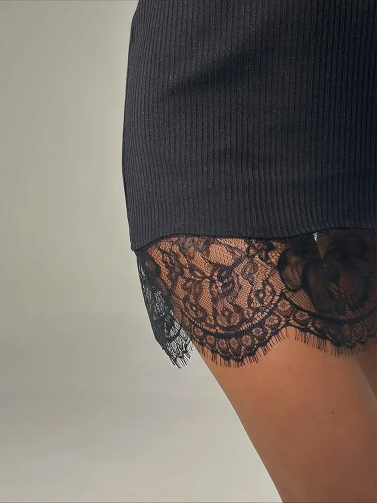 Madelyn Sculpting Lace Slip Mini Dress