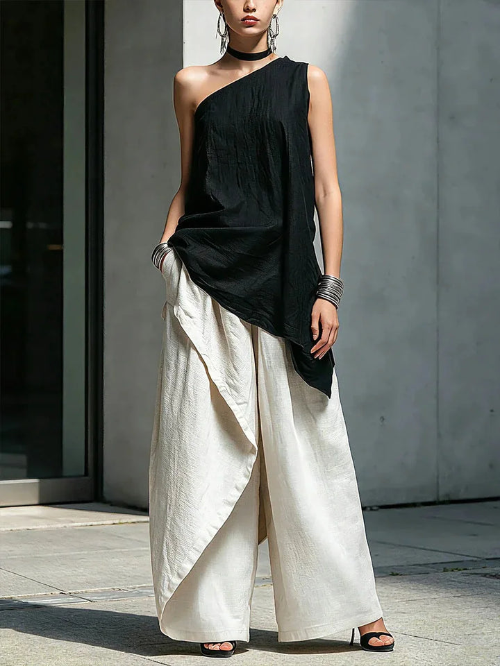 Chiara Asymmetrical One-Shoulder Set
