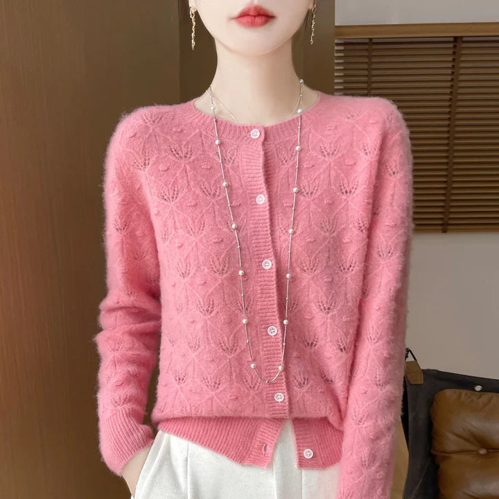 Alessandra Jacquard Knit Cardigan