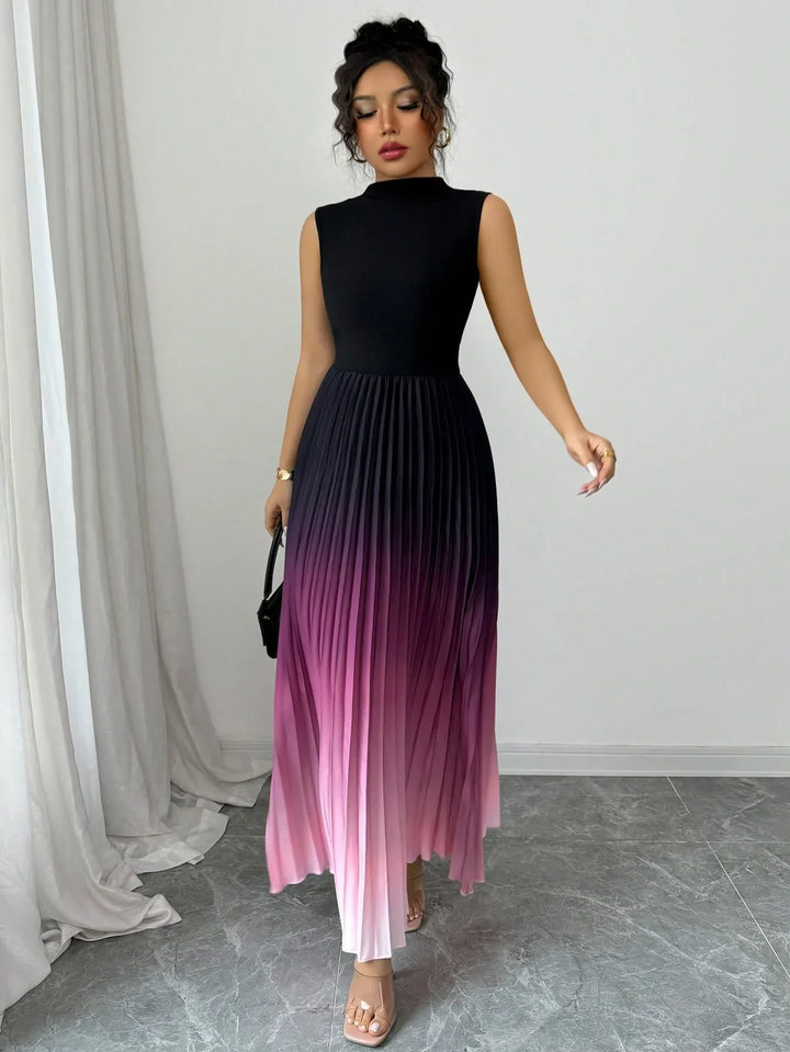 Zenaida Pleated Maxi Wedding Guest Dress