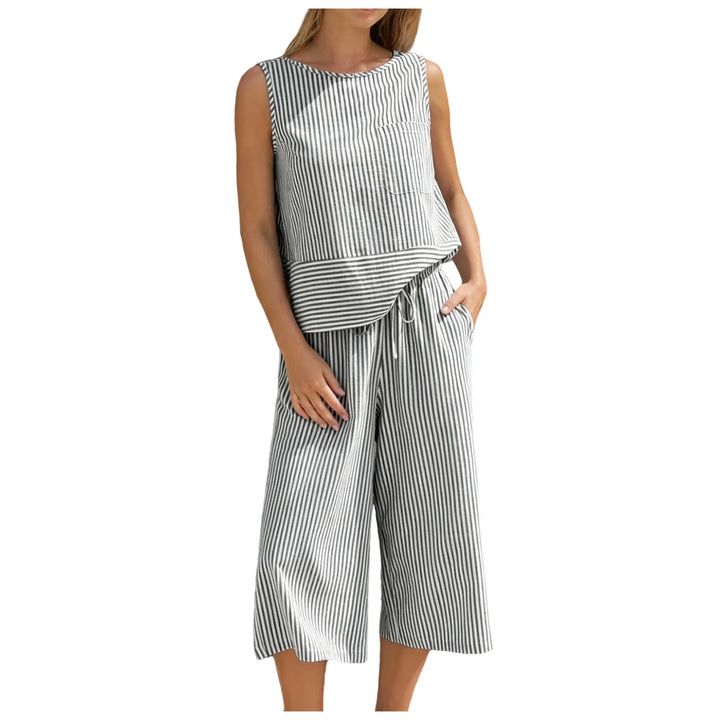Andrea Striped Summer Trouser Set