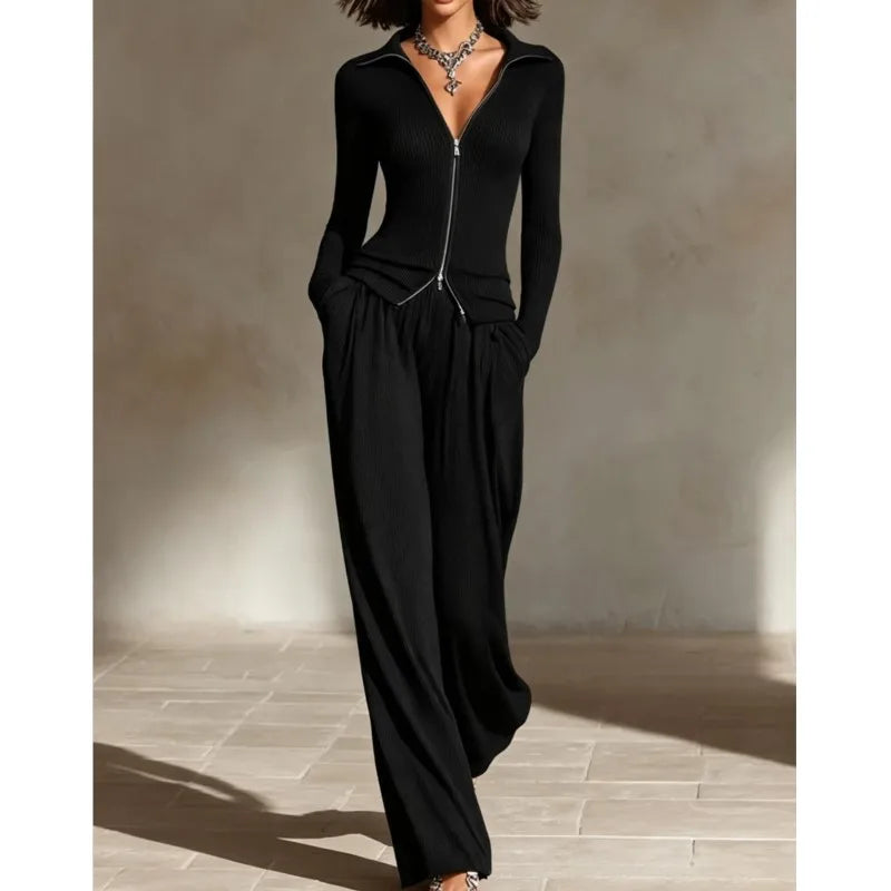 Odalys Zip Front Pant Set