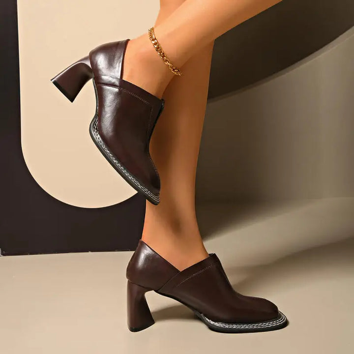 Halona Contrast Stitch Loafers