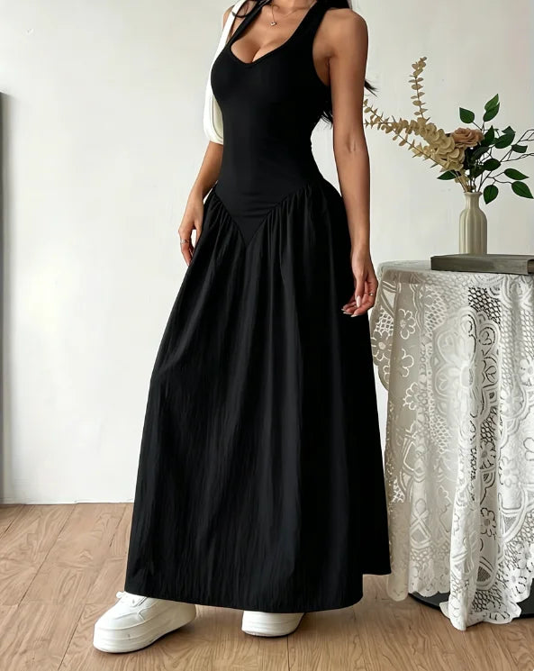 Lyla V Neck Flare Maxi Dress