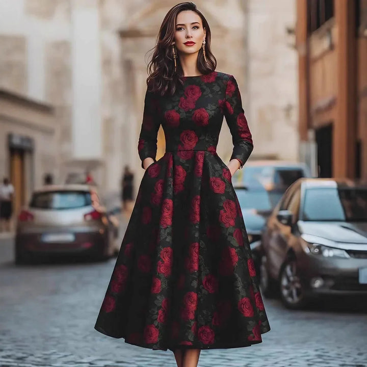 Sandra Floral A Line Dress