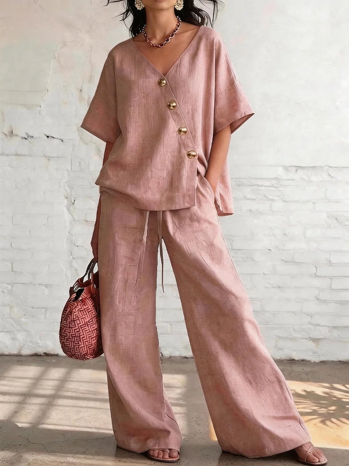 Veronica Relaxed Wide Leg Trouser Set