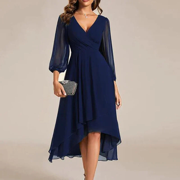 Amelina Flowing Mesh Midi Dress