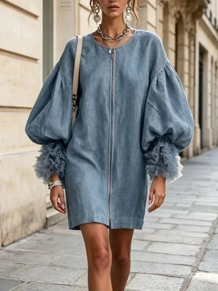 Vantana Balloon Sleeve Mini Dress