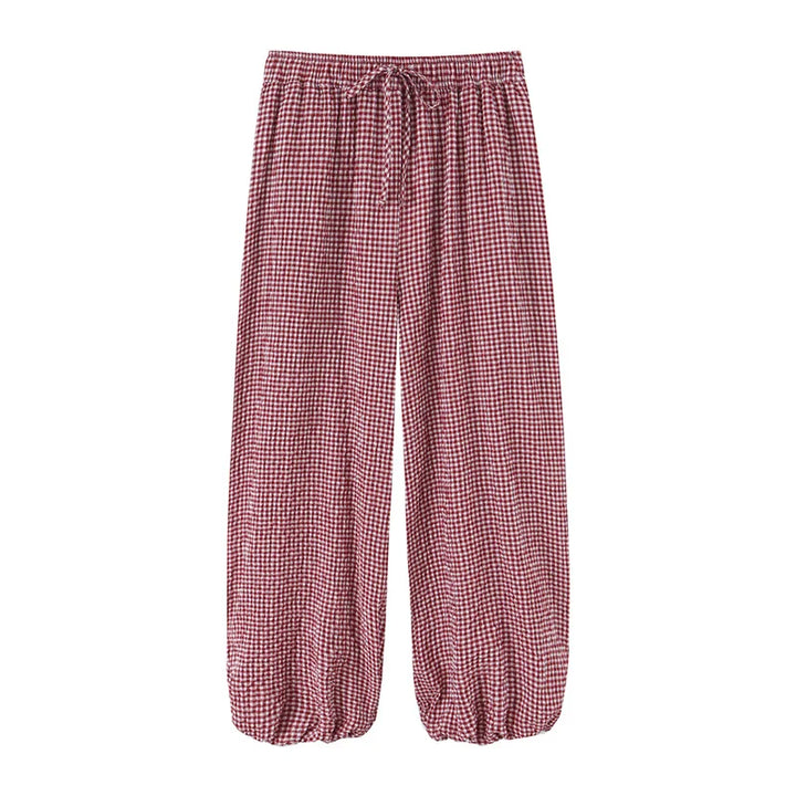 Grace Plaid Lantern Trousers