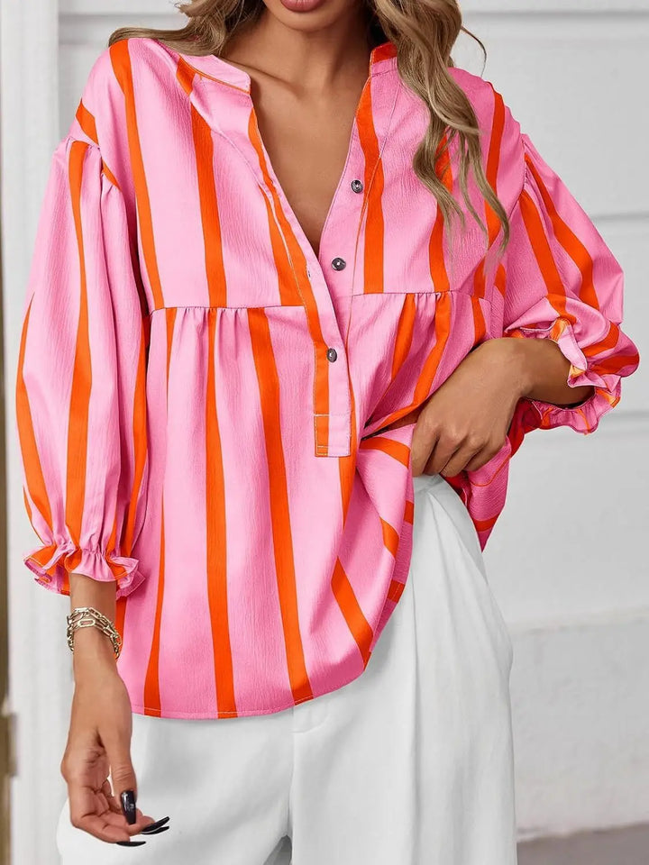 Severine Striped Bubble Blouse