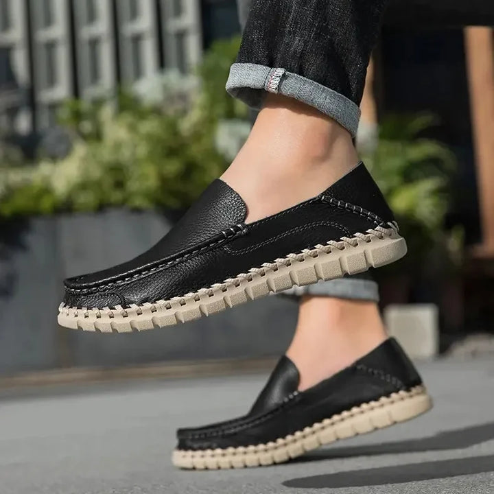 Dylan Leather Slip On Moccasins