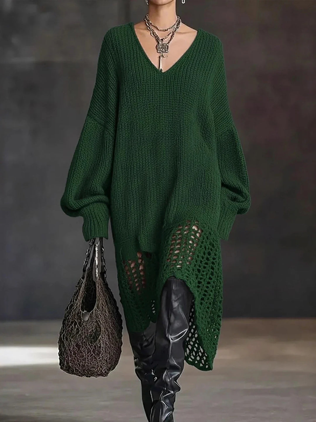 Lucinda Hollow Out Sweater Dress