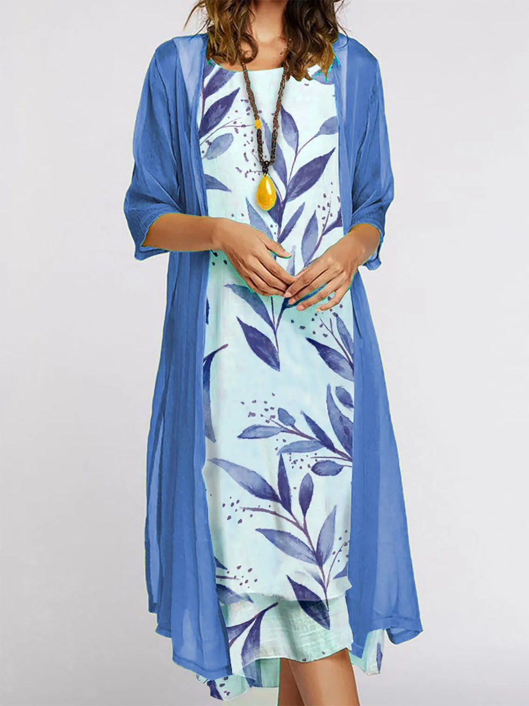 Vera Floral Cardigan Midi Dress