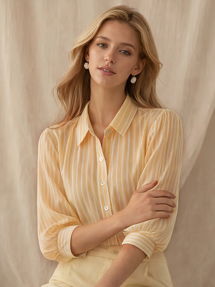 Varen Striped Puff Sleeve Shirt