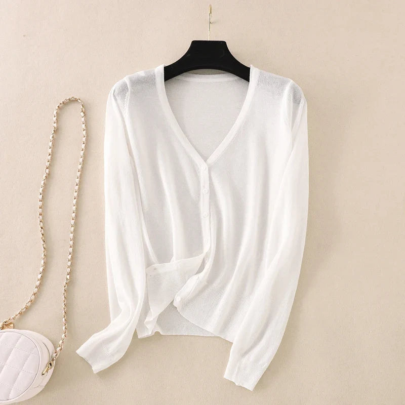 Nevaeh Ice Silk Cardigan