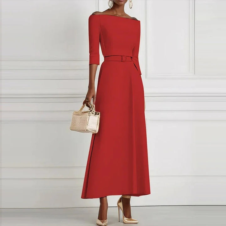 Viviana Elegant Long Sleeve Maxi Dress