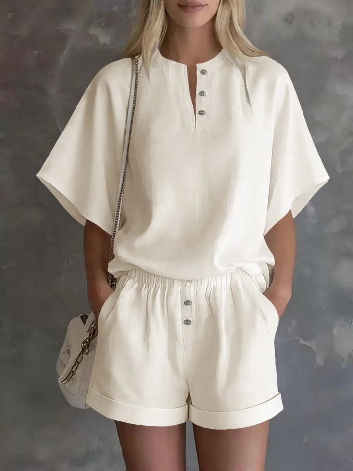 Damaris Short Sleeve Casual Two-Piece Set