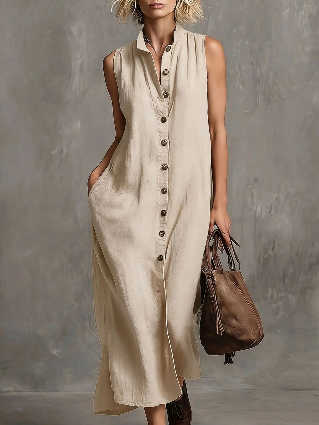Anouk Relaxed Linen Maxi Dress