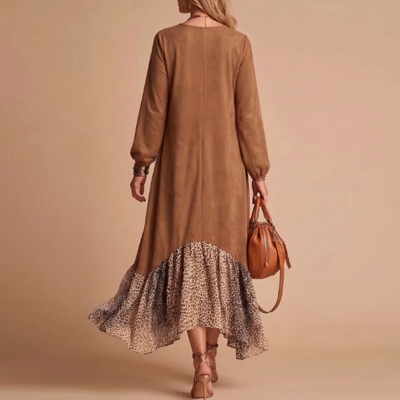 Presley Leopard Hem Maxi Dress