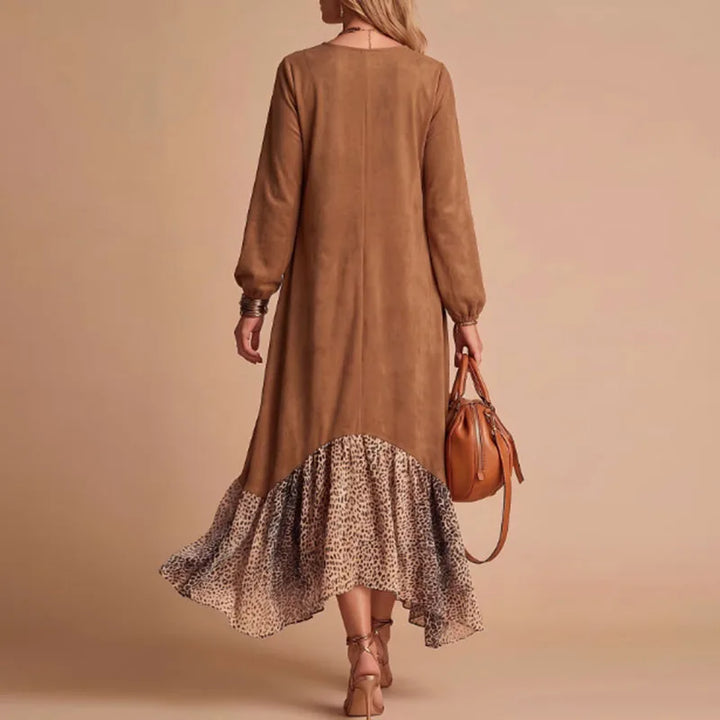 Presley Leopard Hem Maxi Dress