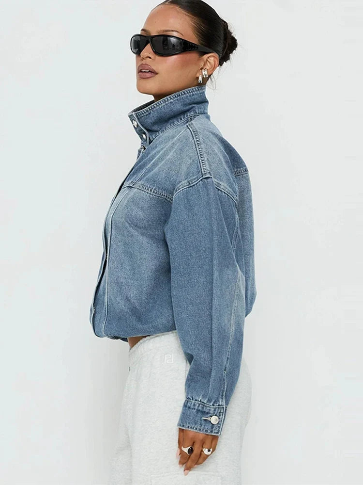 Kayleigh Cropped Denim Jacket