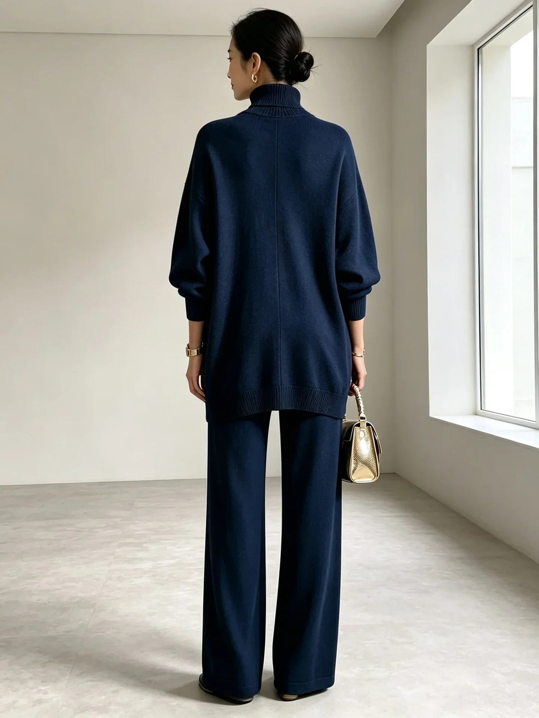 Solene Wrap Front Sweater Set