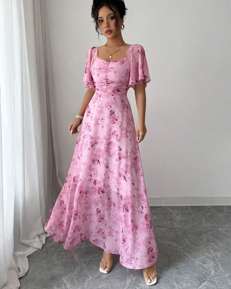 Fianna Puff Sleeve Midi Dress