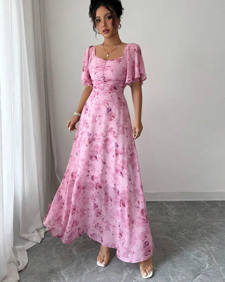 Fianna Puff Sleeve Midi Dress