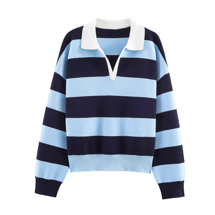 Theodora Johnny Collar Polo Sweater