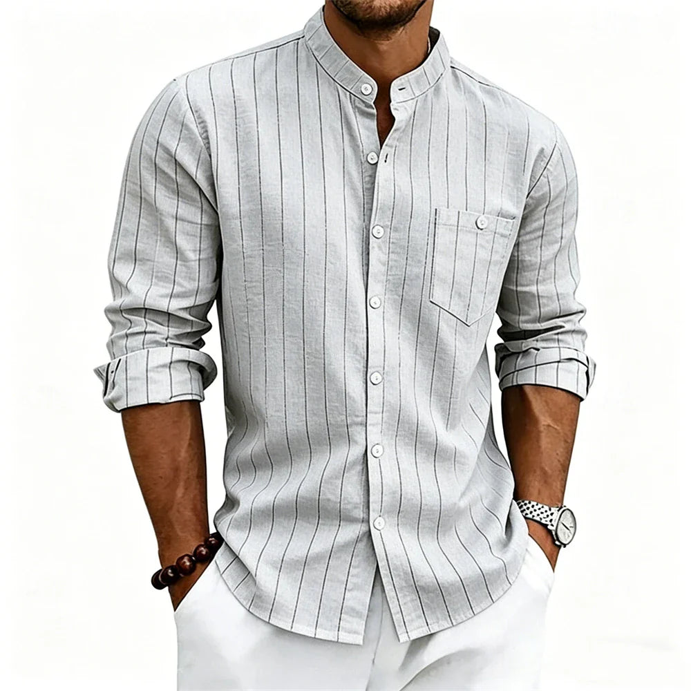 Grayson Breathable Striped Linen Shirt