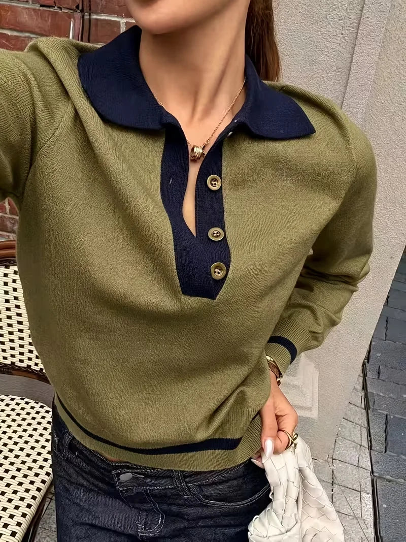 Nadia Contrast Collar Polo