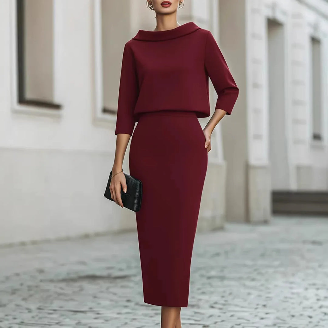 Amanda Layered Sheath Maxi Dress
