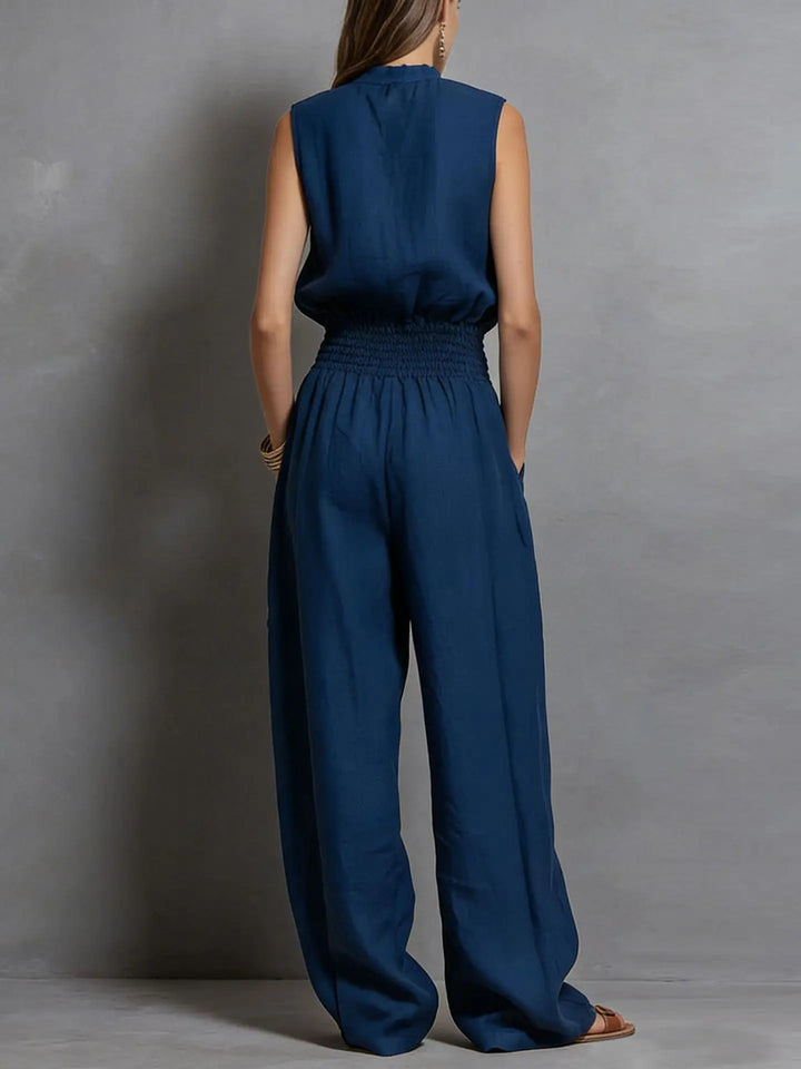 Georgia Drawstring Wide Leg Jumpsuit