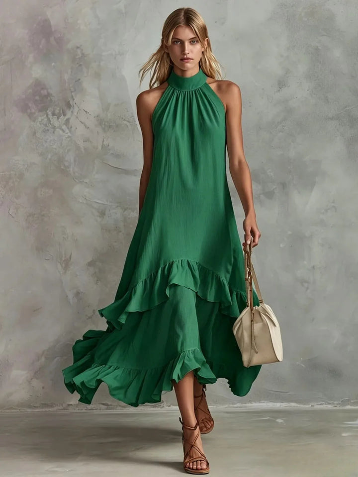 Ramona Elegant Ruffle Wedding Guest Dress