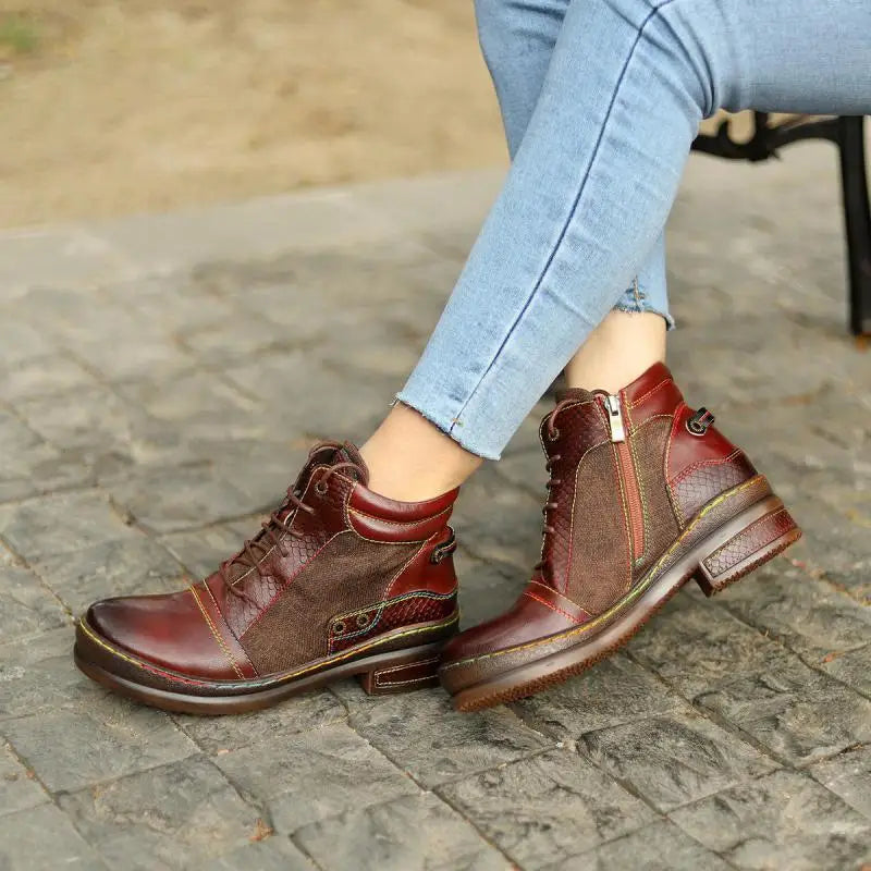 Dulcie Leather Ankle Boots