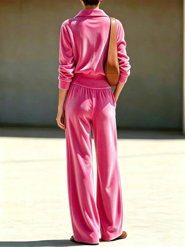 Bellamy Velvet Half Zip Tracksuit