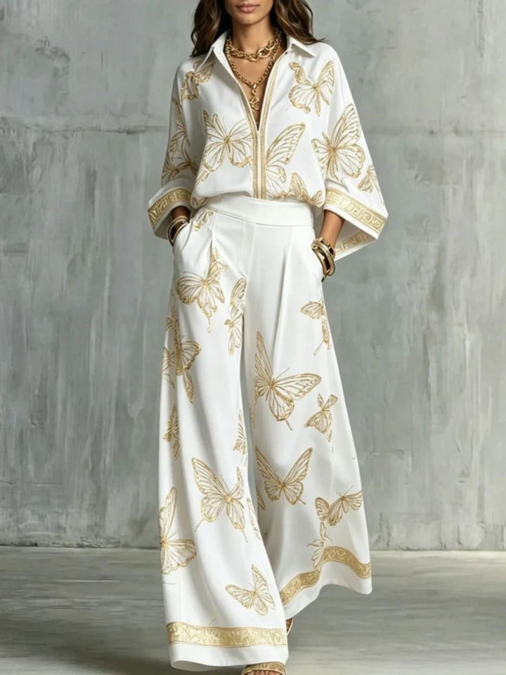 Grace Butterfly Print Lounge Set