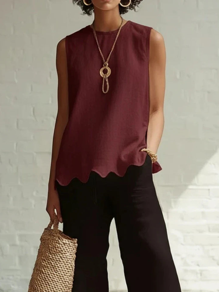 Bravelle Flowy Sleeveless Casual Top