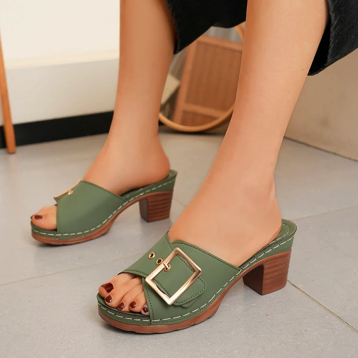 Fiona Orthopedic Buckle Platform Sandals