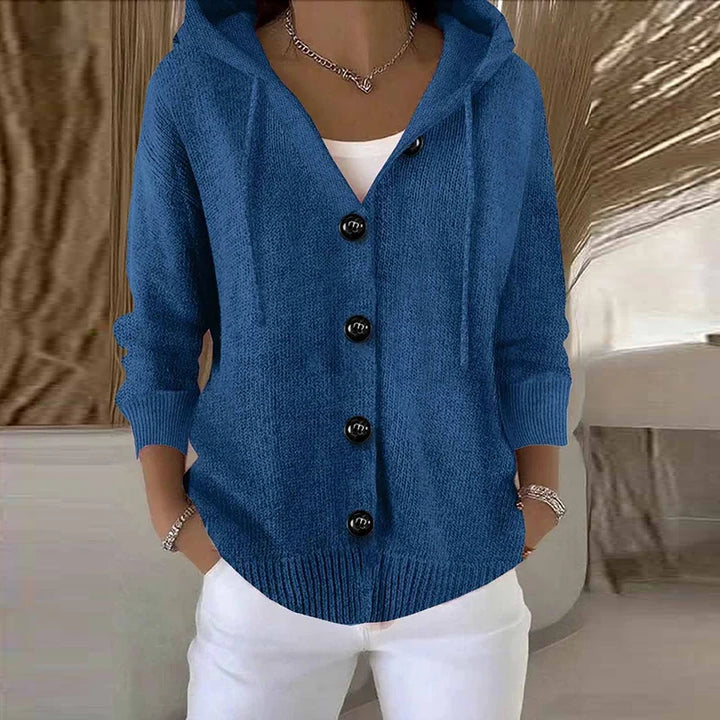 Elara Drawstring Hood Cardigan