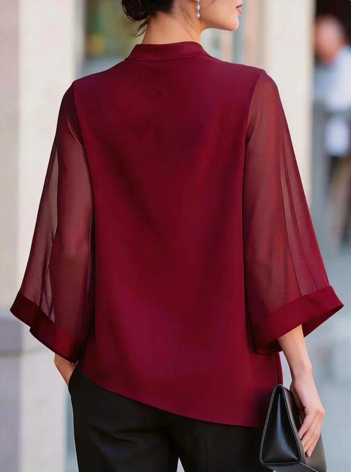 Jessica Draped Chiffon Blouse
