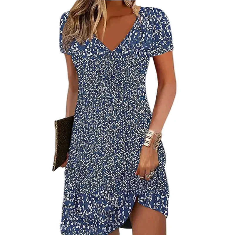 Elariane Floral A Line Mini Dress