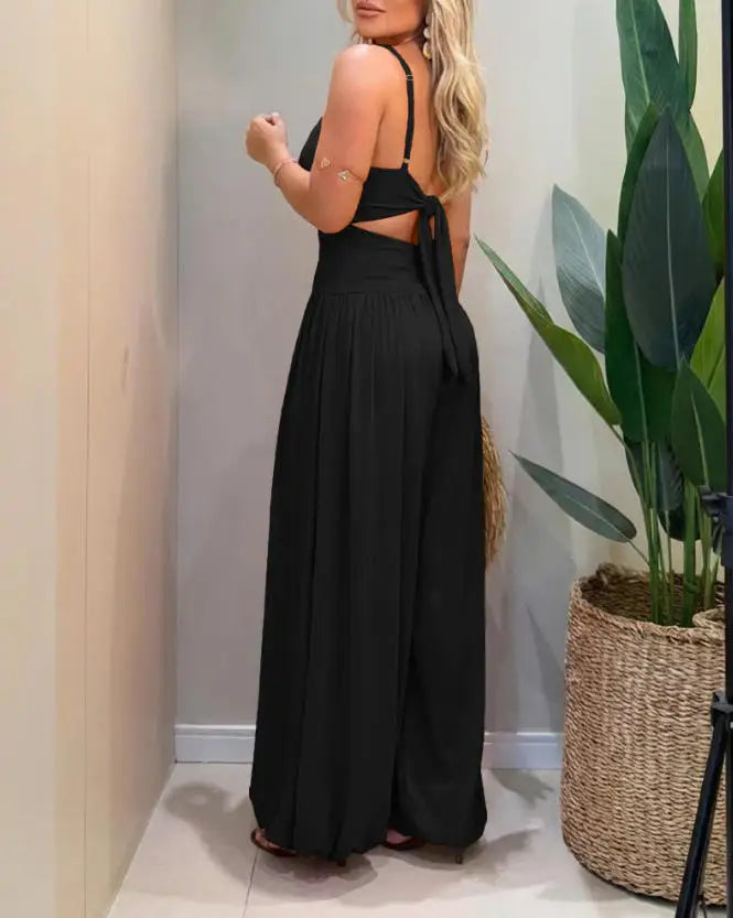 Anika Sleeveless Cut Out Wide Leg Jumpsuit