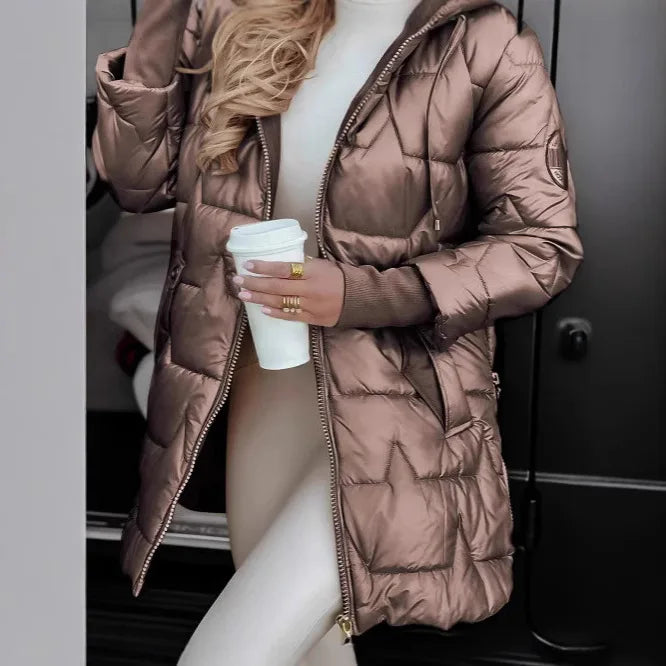 Leila Diamond Quilted Puffer